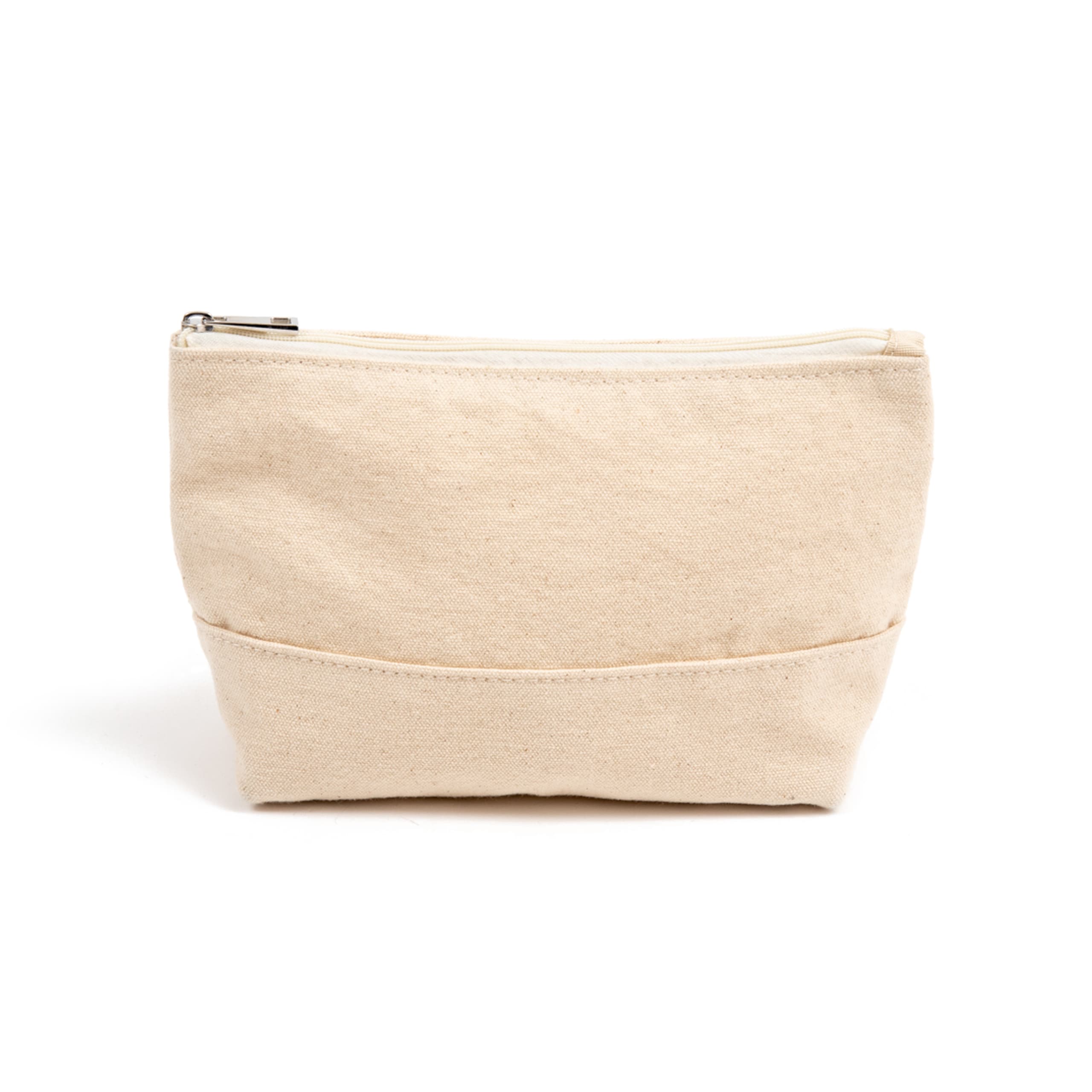 Cotton canvas makeup bag hot sale